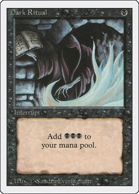 Magic: The Gathering - Revised Edition - Dark Ritual - Heavily Played - Anime Card Craze