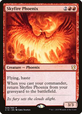 MTG - Commander 2019 - Skyfire Phoenix - Anime Card Craze