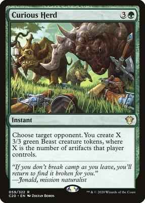 Magic: The Gathering - Commander 2020 - Curious Herd - Rare - Normal