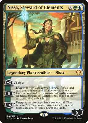 Magic: The Gathering - Commander 2020 - Nissa, Steward of Elements - Mythic - Normal