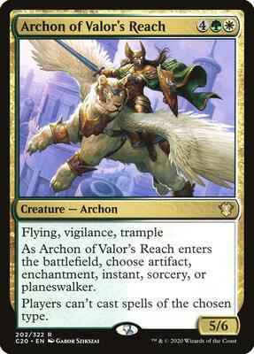 Magic: The Gathering - Commander 2020 - Archon of Valor's Reach - Rare - Normal