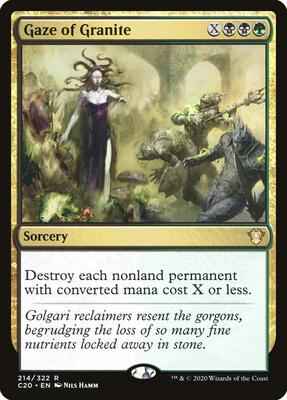 Magic: The Gathering - Commander 2020 - Gaze of Granite - Rare - Normal