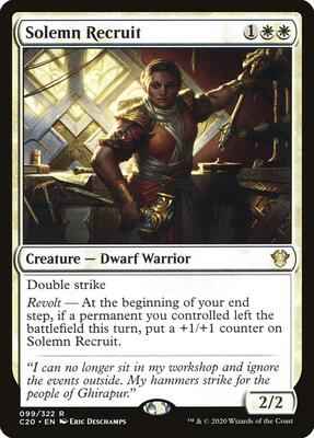 Magic: The Gathering - Commander 2020 - Solemn Recruit - Rare - Normal