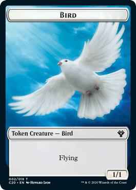 Magic: The Gathering - Commander 2020 - Bird // Dinosaur Cat Double-Sided Token - Token - Normal