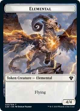 Magic: The Gathering - Commander 2020 - Elemental (003) // Soldier Double-Sided Token - Token - Normal