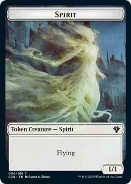 Magic: The Gathering - Commander 2020 - Spirit // Treasure Double-Sided Token - Token - Normal