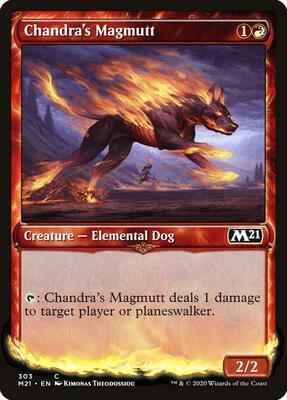 Magic: The Gathering - Core Set 2021 - Chandra's Magmutt (Showcase) - Common - Normal