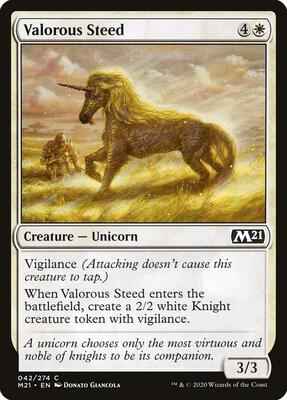 Magic: The Gathering - Core Set 2021 - Valorous Steed - Common - Normal