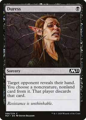 Magic: The Gathering - Core Set 2021 - Duress - Common - Normal