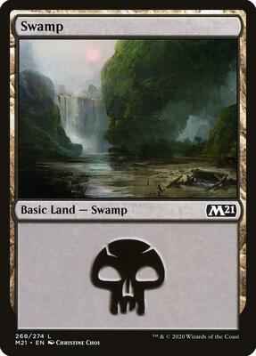 Magic: The Gathering - Core Set 2021 - Swamp (268) - Land - Normal