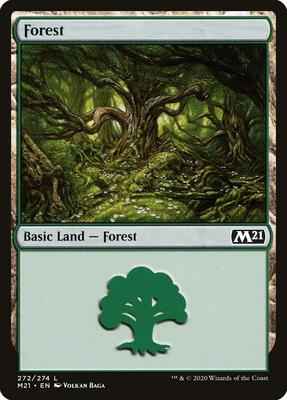 Magic: The Gathering - Core Set 2021 - Forest (272) - Land - Normal