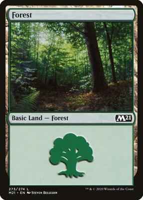 Magic: The Gathering - Core Set 2021 - Forest (273) - Land - Normal