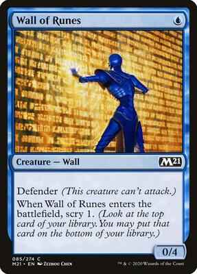 Magic: The Gathering - Core Set 2021 - Wall of Runes - Common - Normal
