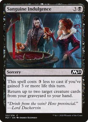 Magic: The Gathering - Core Set 2021 - Sanguine Indulgence - Normal - Anime Card Craze