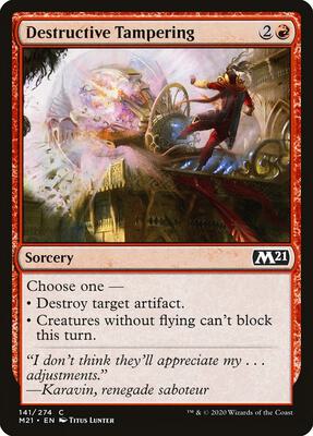 Magic: The Gathering - Core Set 2021 - Destructive Tampering - Normal - Anime Card Craze