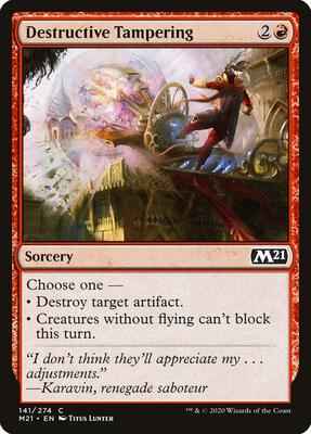 Magic: The Gathering - Core Set 2021 - Destructive Tampering - Common - Normal