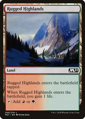 Magic: The Gathering - Core Set 2021 - Rugged Highlands - Land - Normal