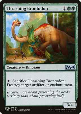 Magic: The Gathering - Core Set 2021 - Thrashing Brontodon - Uncommon - Normal
