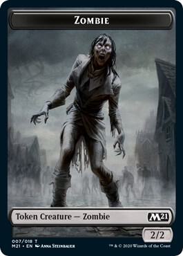 Magic: The Gathering - Core Set 2021 - Zombie Token - Normal - Anime Card Craze