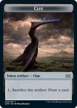 Magic: The Gathering - Double Masters - Clue // Wurm (030) Double-Sided Token - Token - Foil