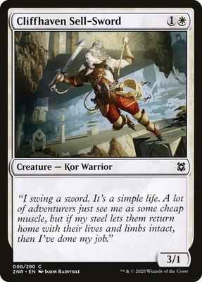 Magic: The Gathering - Zendikar Rising - Cliffhaven Sell-Sword - Common - Normal