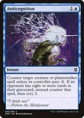 Magic: The Gathering - Zendikar Rising - Anticognition - Common - Normal