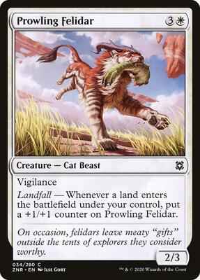 Magic: The Gathering - Zendikar Rising - Prowling Felidar - Common - Normal