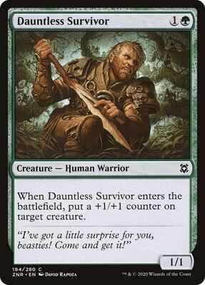 Magic: The Gathering - Zendikar Rising - Dauntless Survivor - Common - Normal