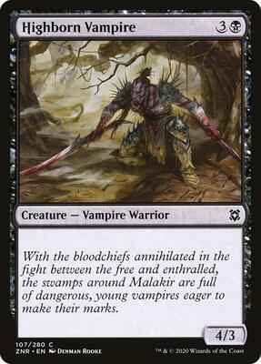 Magic: The Gathering - Zendikar Rising - Highborn Vampire - Common - Normal