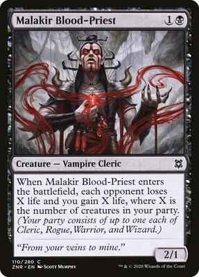 Magic: The Gathering - Zendikar Rising - Malakir Blood-Priest - Common - Normal
