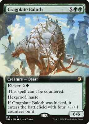 Magic: The Gathering - Zendikar Rising - Cragplate Baloth (Extended Art) - Rare - Normal
