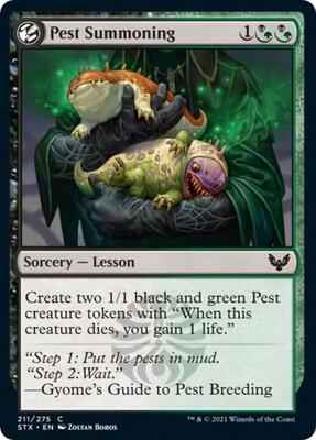 Magic: The Gathering - Strixhaven: School of Mages - Pest Summoning - Common - Normal