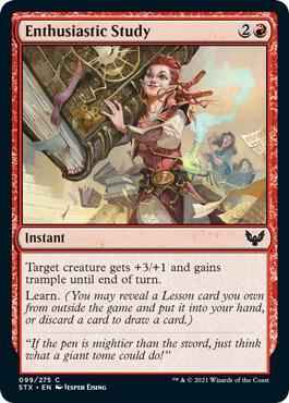Magic: The Gathering - Strixhaven: School of Mages - Enthusiastic Study - Common - Normal