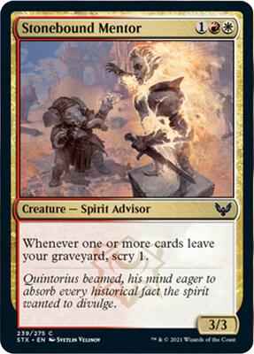 Magic: The Gathering - Strixhaven: School of Mages - Stonebound Mentor - Common - Normal
