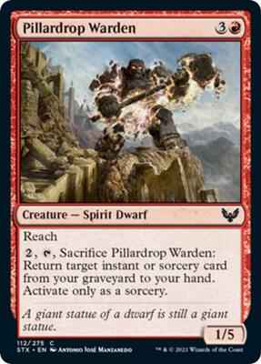 Magic: The Gathering - Strixhaven: School of Mages - Pillardrop Warden - Common - Normal
