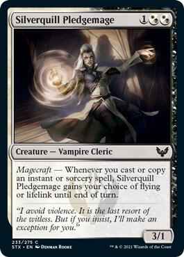 Magic: The Gathering - Strixhaven: School of Mages - Silverquill Pledgemage - Common - Normal