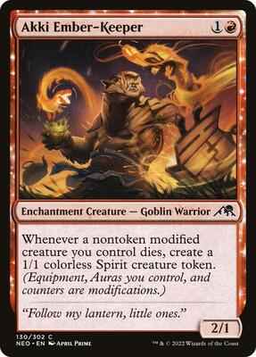 Magic: The Gathering - Kamigawa: Neon Dynasty - Akki Ember-Keeper - Common - Normal