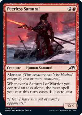 Magic: The Gathering - Kamigawa: Neon Dynasty - Peerless Samurai - Common - Normal
