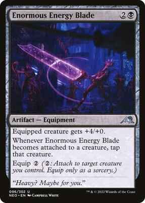 Magic: The Gathering - Kamigawa: Neon Dynasty - Enormous Energy Blade - Uncommon - Normal