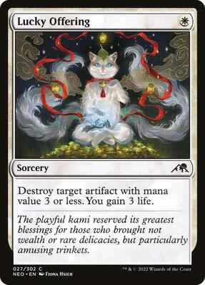 Magic: The Gathering - Kamigawa: Neon Dynasty - Lucky Offering - Common - Normal