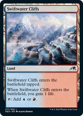 Magic: The Gathering - Kamigawa: Neon Dynasty - Swiftwater Cliffs - Land - Normal