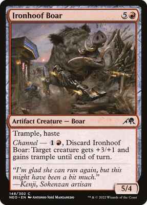 Magic: The Gathering - Kamigawa: Neon Dynasty - Ironhoof Boar - Common - Normal