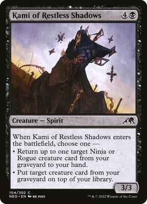 Magic: The Gathering - Kamigawa: Neon Dynasty - Kami of Restless Shadows - Common - Normal