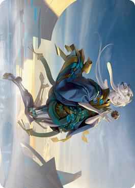 Magic: The Gathering - Art Series: Kamigawa: Neon Dynasty - Moonfolk Puzzlemaker Art Card - Special - Normal
