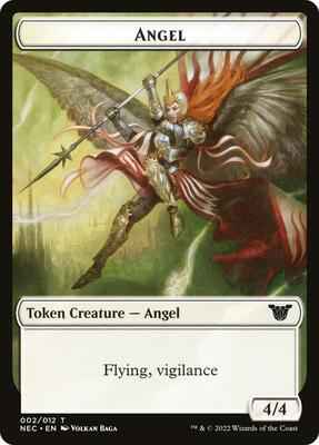Magic: The Gathering - Commander: Kamigawa: Neon Dynasty - Angel // Elephant Double-Sided Token - Token - Normal