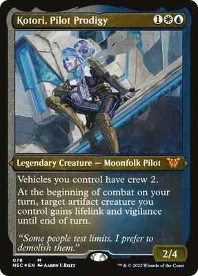Magic: The Gathering - Commander: Kamigawa: Neon Dynasty - Kotori, Pilot Prodigy (Display Commander) - Thick Stock - Special - Foil