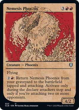 MTG - Battle for Baldur's Gate - Nemesis Phoenix (Showcase) - Anime Card Craze
