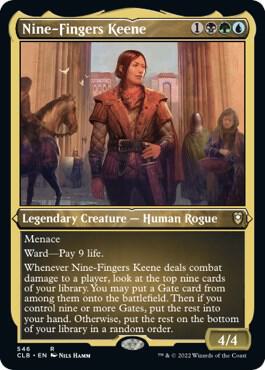 MTG - Battle for Baldur's Gate - Nine-Fingers Keene (Foil Etched) - Anime Card Craze
