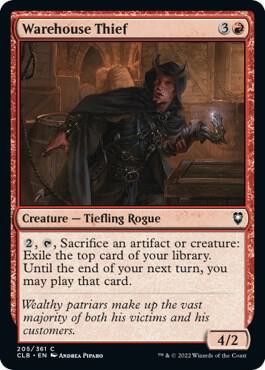MTG - Battle for Baldur's Gate - Warehouse Thief - Anime Card Craze