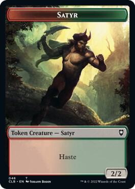 MTG - Battle for Baldur's Gate - Satyr // Beast Double-Sided Token - Anime Card Craze